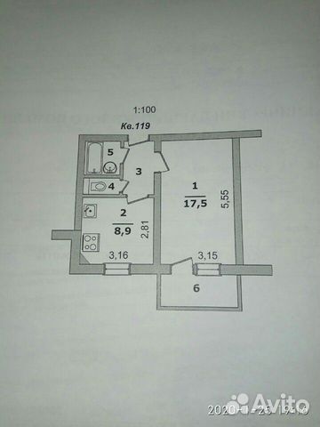 1-к квартира, 34 м², 5/10 эт. 1-к квартира, 34 м², 5/10 эт.
