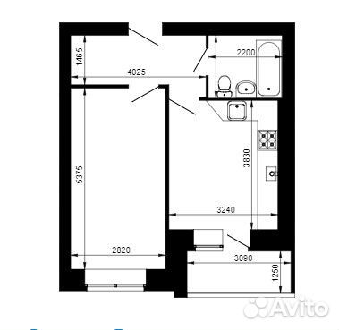 1-к квартира, 40.8 м², 9/9 эт.