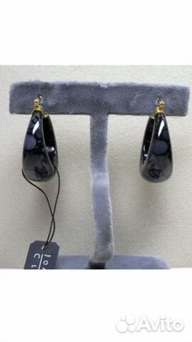 Винтажные серьги, принт, 2 цвета,Joan Rivers