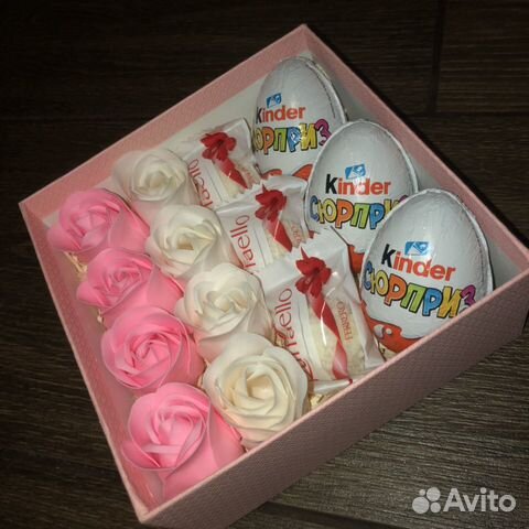 Подарочный набор на 14 февраля розы Kinder