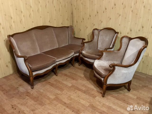 Диван и два кресла, гарнитур рококо Италия