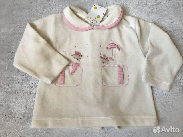 Флисовая кофта для девочки 9 мес