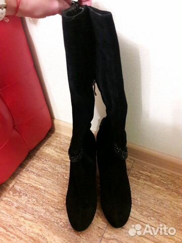 Сапоги демисезонные, нат.замша, р.40 Сапоги демисезонные, нат.замша, р.40