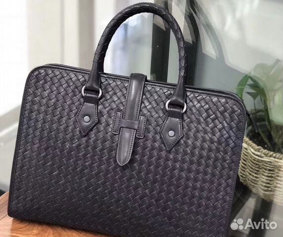 Портфель мужской из плетёной кожи телёнка Портфель мужской из плетёной кожи телёнка