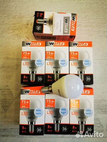 7 светодиодных ламп LED 8w E14 7 светодиодных ламп LED 8w E14