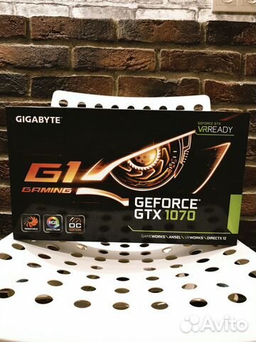 Видеокарта gigabyte GeForce GTX 1070 1620MHz PCI-E