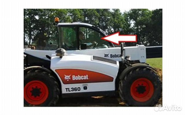 Стекло кузовное правое на телескопический погрузчи