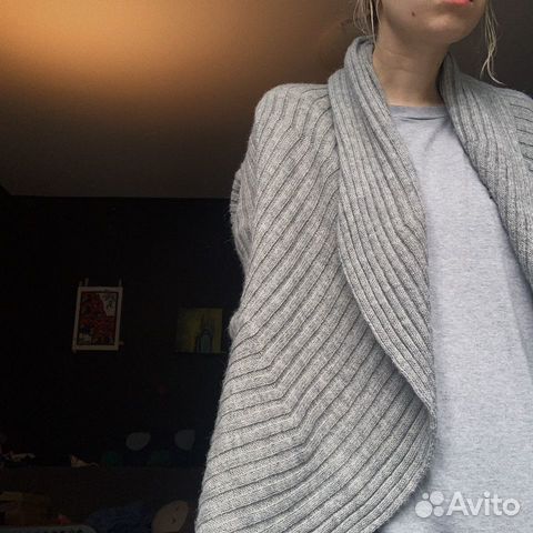 Серый шерстяной кардиган Alpaca Trending Co