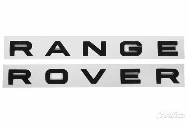 Надпись range rover глянцево-черная RRS
