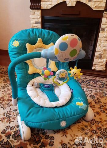 Шезлонг / кресло-качалка детский Chicco balloon+ и