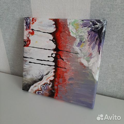 Абстрактная акриловая картина 20x20cm Абстрактная акриловая картина 20x20cm