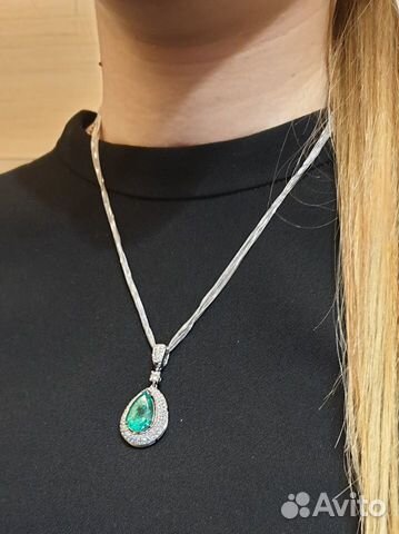 Подвеска с изумрудом 7.00ct