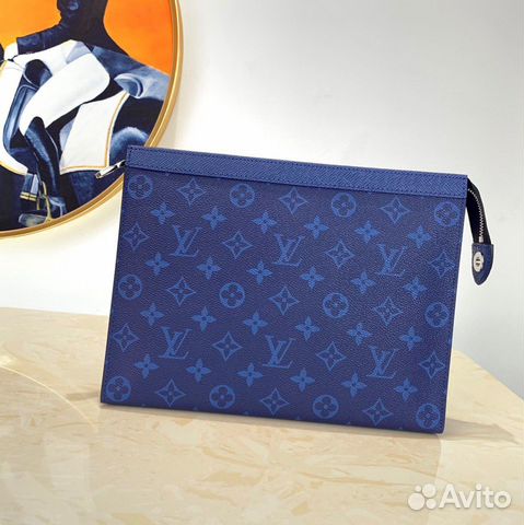 Клатч Louis Vuitton Pochette Voyage M30423 синий Клатч Louis Vuitton Pochette Voyage M30423 синий