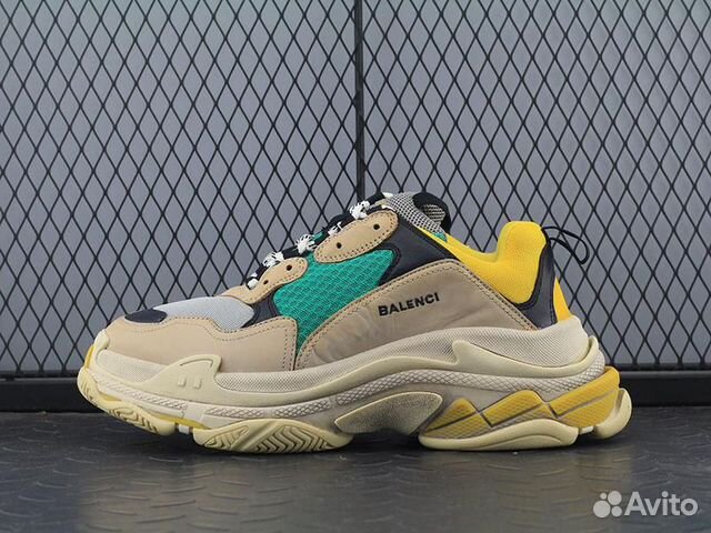 Balenciaga Triple S Brown/Green/Yellow серо-зелено Balenciaga Triple S Brown/Green/Yellow серо-зелено