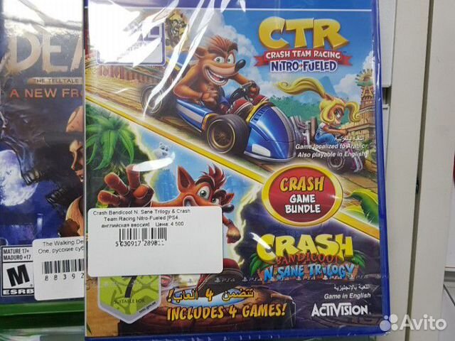 PS4 Crash team racing +Crash Trilogy новый PS4 Crash team racing +Crash Trilogy новый