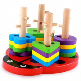 Развивающие деревянные игрушки сортер
