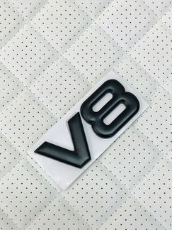 Шильдик V8 чёрный для Toyota Land Cruiser