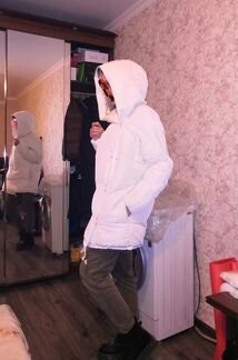 Пуховик Zolla, белый, размер L