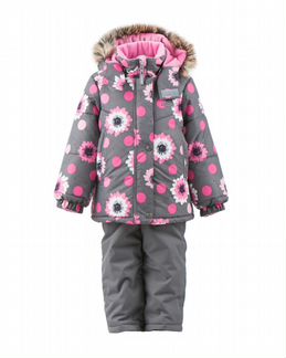 Комплект зимний kerry д/д, серо-розовый