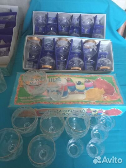 Подарочные наборы фужеры и рюмки СССР