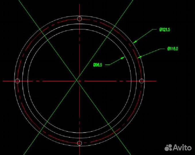 Линза с держателем для фитолампы