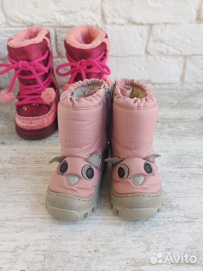 Сапожки ботинки зимние для девочки 22 23 размер