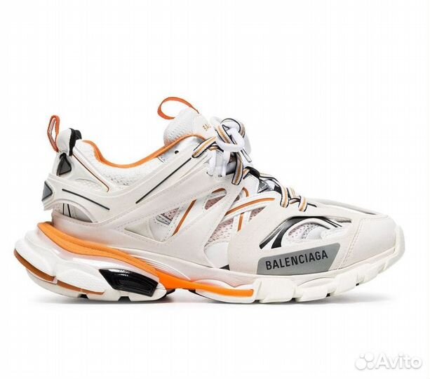 Balenciaga white sale orange track