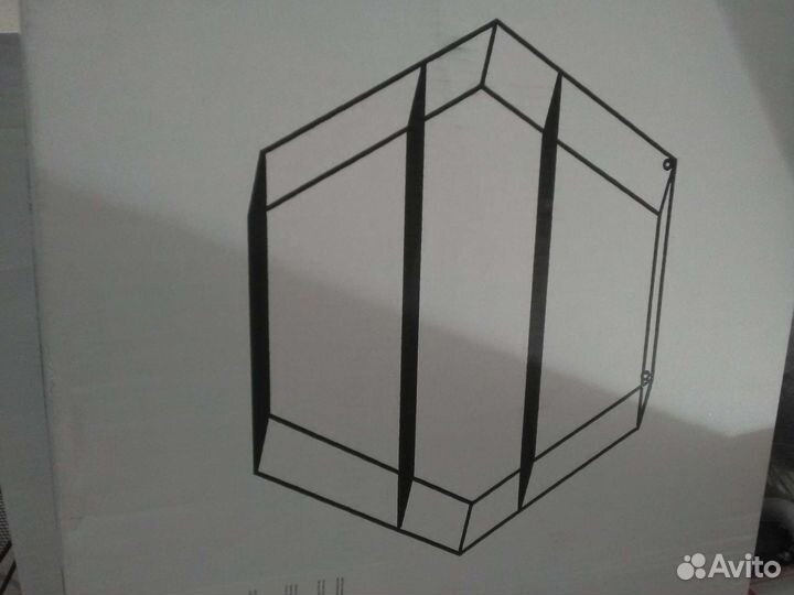 Подставка-полка подвесная для горшков 50 см черная