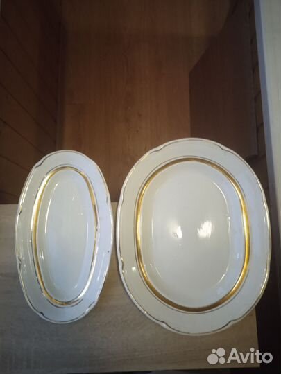 Два овальных блюда. Завод зик СССР