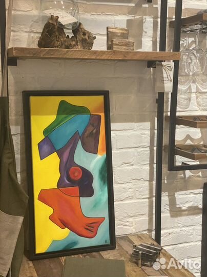 Абстрактная картина 30:90 см маслом