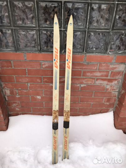 Лыжи беговые деревянные