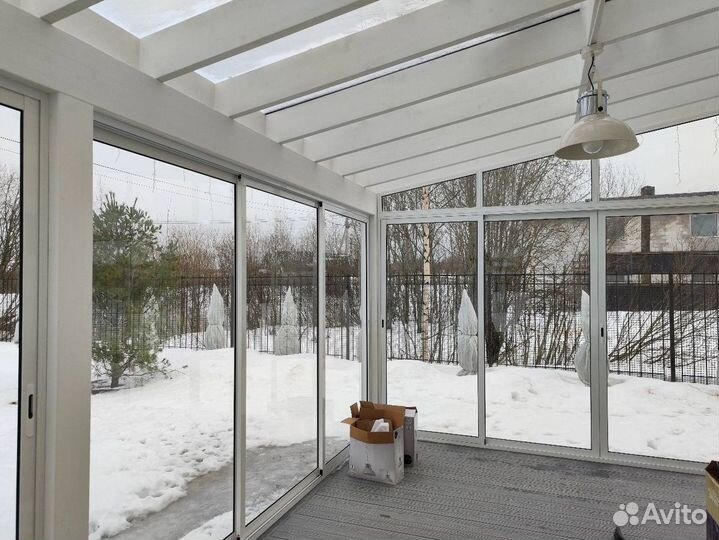 Остекление террас и веранд беседок