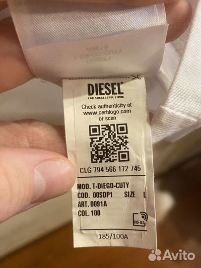 Футболка Diesel белая