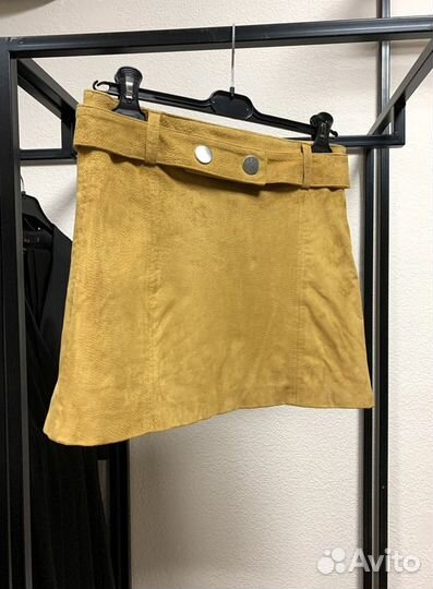 Zara замшевая юбка для стройняшки, 40-42