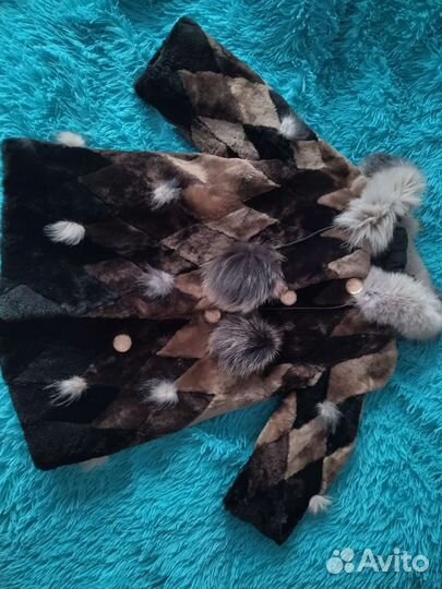 Детская мутоновая шубка+ шапочка в подарок