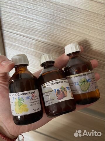 Масло облепихи, миндаля, авокадо, касторовое