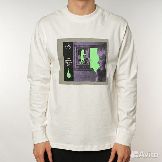 Лонгслив Cavempt The Internet Белый