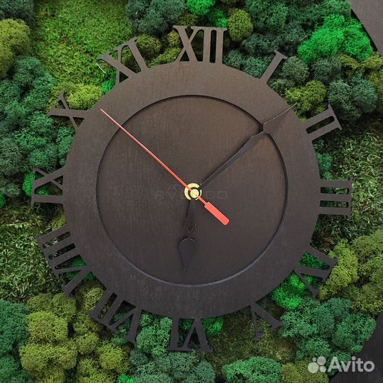 Часы из мха стабилизированного