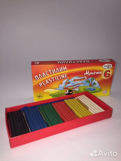 Пластилин восковый 18 цв. и др