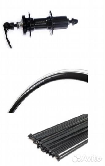 Колесо 700С заднее в сборе на промах, диск. тормоз