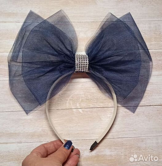 Новый ободок - большой бант к костюму 