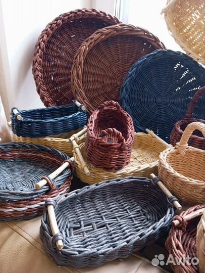 Корзины из бумажной лозы