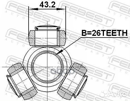 Трипод;volvo XC90 2003-2014/26*43.2 мм;astr-001