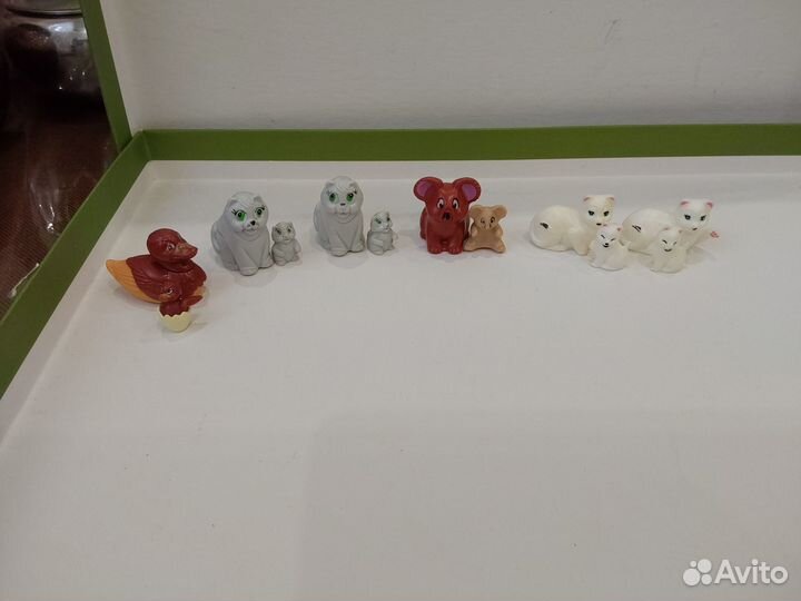 Киндер сюрприз животные с детенышами утка кошка ко