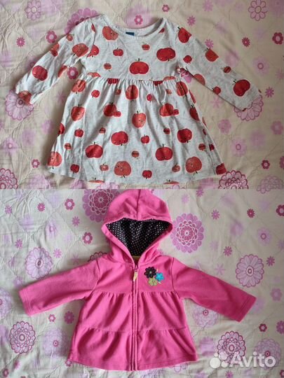 Вещи пакетом на девочку 74-80 см