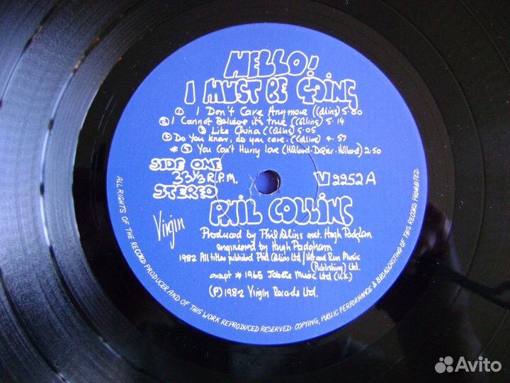 Пластинки Phil Collins - Англия