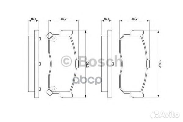 Колодки торм.зад. 0986461144 Bosch