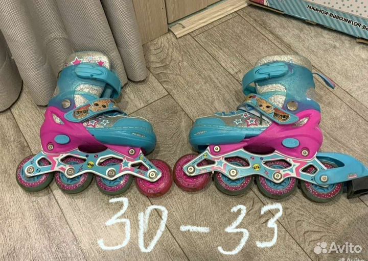 Роликовые коньки детские раздвижные,отл сост