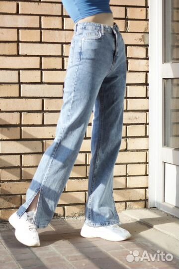 Джинсы женские голубые