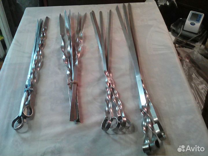Шампура 4 комплекта прочные,стальные